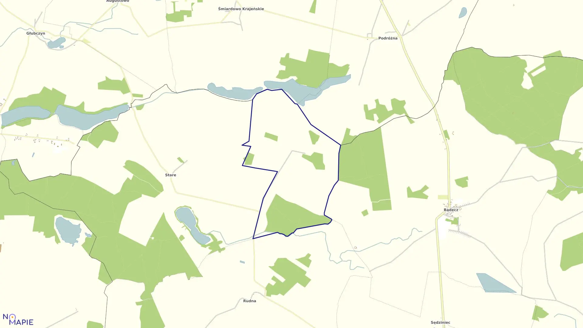 Mapa obrębu GMUROWO w gminie Wysoka